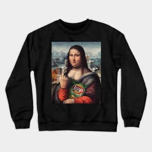 Mona Lisa Funny Shirt Crewneck Sweatshirt